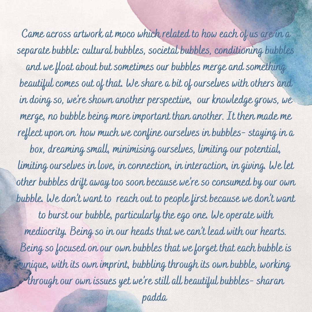 BUBBLES 🫧 #reflections #journal #mocomuseum #studioirma