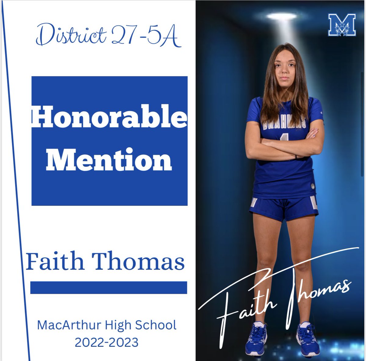 MacArthur_GB's tweet photo. Shout out to @ariya_anderson5 @Faithybuckets25 @TyraThompson for recovering District 27-5A Honorable Mention! 💙🏀 https://t.co/vKdlg8WDNC