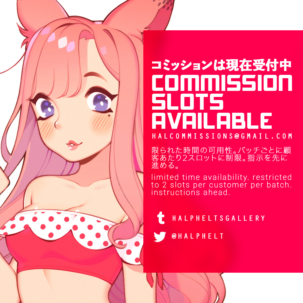 COMMISSIONS OPEN!! 2 slots. taking it easy for now. Please follow the instructions on my tumblr!
tumblr.com/halpheltsgalle…