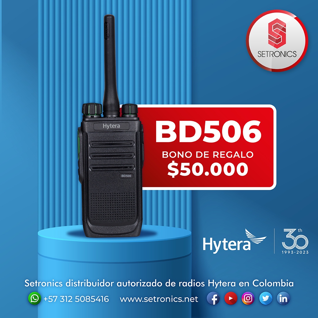 setronicssas2's tweet photo. ⚡️Bono de regalo para radio BD506 VHF #Hytera ⚡️⁠

El radio incluye: ⁠
✅Batería BL2018 (2000mAh Li-Ion).
✅La antena incluida en el modelo BD506 VHF es de 147-160MHz de 17cm.

Información👉️ https://t.co/zzT1woD6GF O por WhatsApp al número +57 3125085416⁠

#Setronics https://t.co/FUAWviBonf