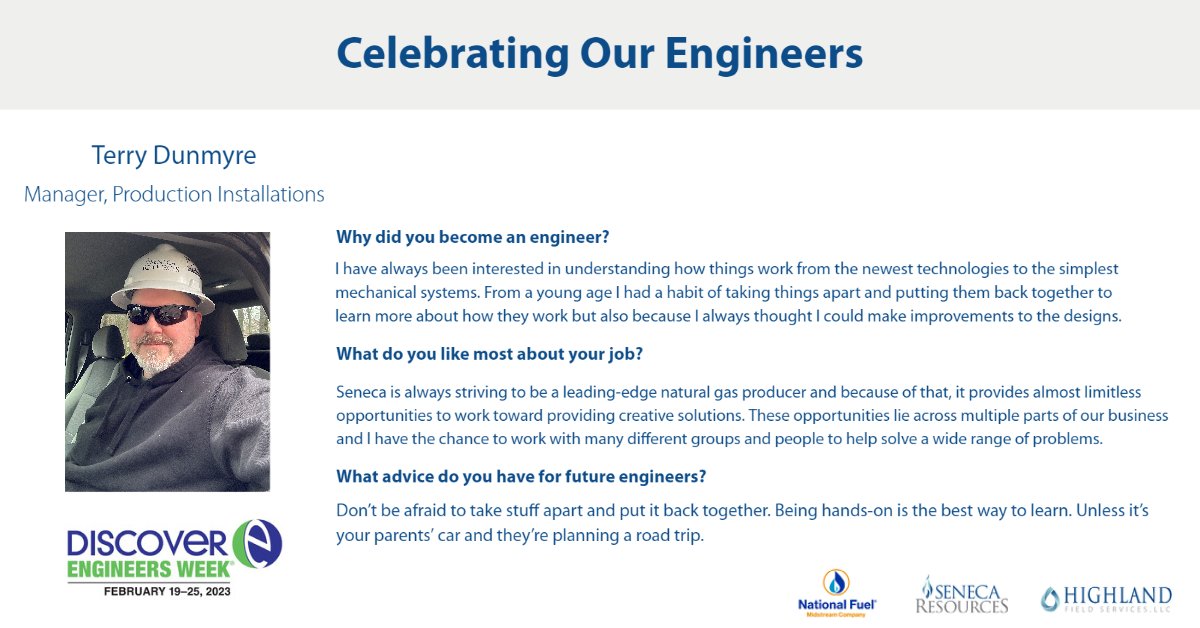 SenecaLLC's tweet image. Meet the engineers of Seneca Resources and see how they are #CreatingtheFuture. #Eweek2023.