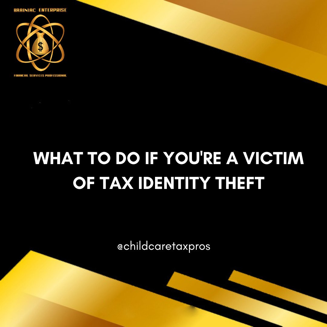 BrainiacTaxes's tweet photo. Here's a step-by-step to addressing tax identity theft.

1. Contact the IRS
2. File a Report With the FTC and Law Enforcement
3. Notify State and Local Taxing Authorities.
4. Protect Your Credit

#taxes #identitytheft #victimoftaxidentitytheft https://t.co/qhVWZx7Zv6