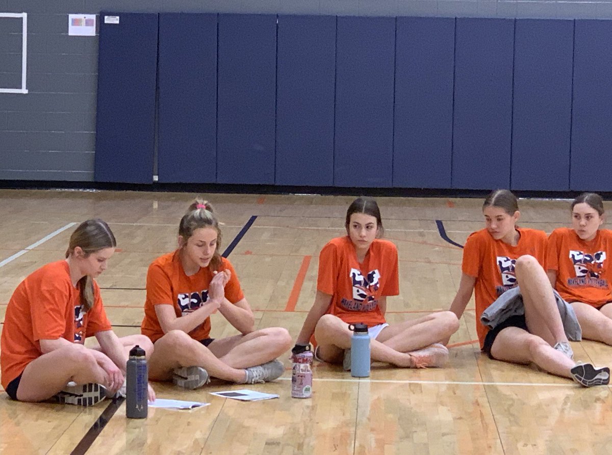 WakelandVB's tweet photo. 2Words this morning. Raz and Maddie led an important topic this morning - Be You. Good sharing and discussion by the team. 
@MackeySpeaks @Friscoisdsports #onwednesdaywewearorange https://t.co/H8KyRmhIMZ