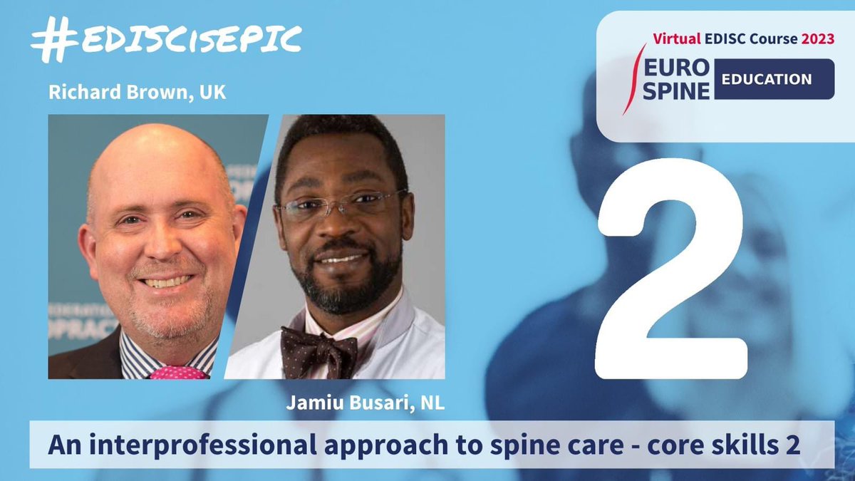UK_RichardBrown's tweet photo. Second session of the @EUROSPINESoc #EDISC module on interprofessional #spine care today. Super rich geographic and professional diversity of attendees. The future of spine care is interprofessional. #BeEPIC #nosingleanswer https://t.co/5zUTwS0T4N