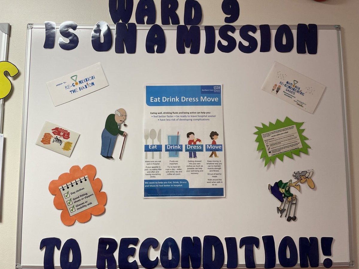 @ReconGamesUK @EndPJparalysis @BuryCO_NHS @nicrimm1 ward 9 FGH is on a mission to recondition our patients, starting with an information board about the importance of nutrition, hydration and exercise on the ward #eatdrinkdressmove