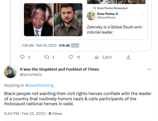 pauloCanning's tweet image. The idea of Ukraine as a ex-colony is clearly triggering. Amusing the focus on Drew, given how the now prevalent postcolonialist discourse about Ukraine is gaining ground. #Bubblelife