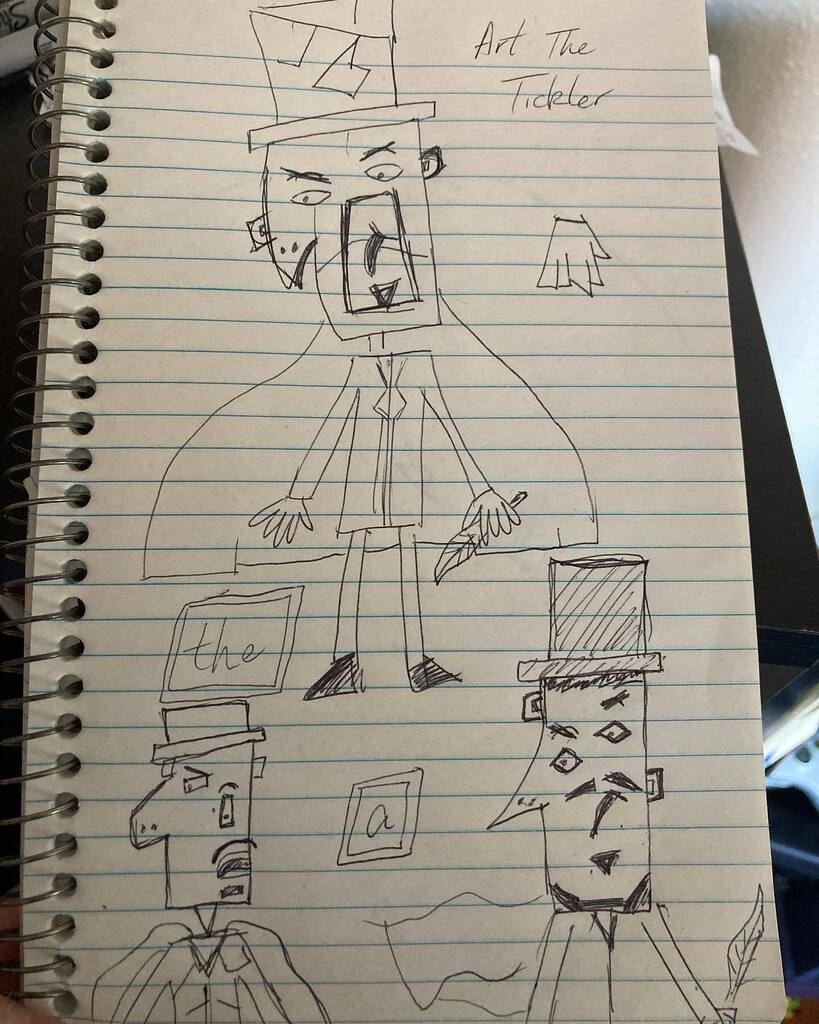 RickersTy's tweet photo. Art the Tickler!

Another character concept: he tickles the articles in a sentence.

Examples of articles in English grammar include ‘a’ and ‘the’ or in Spanish ‘la’, ‘el’, ‘un’ and ‘una’ 

Kind of played around with a Picasso style and probably like the… https://t.co/4I6O0Ydd9z https://t.co/hyraB2LBzo