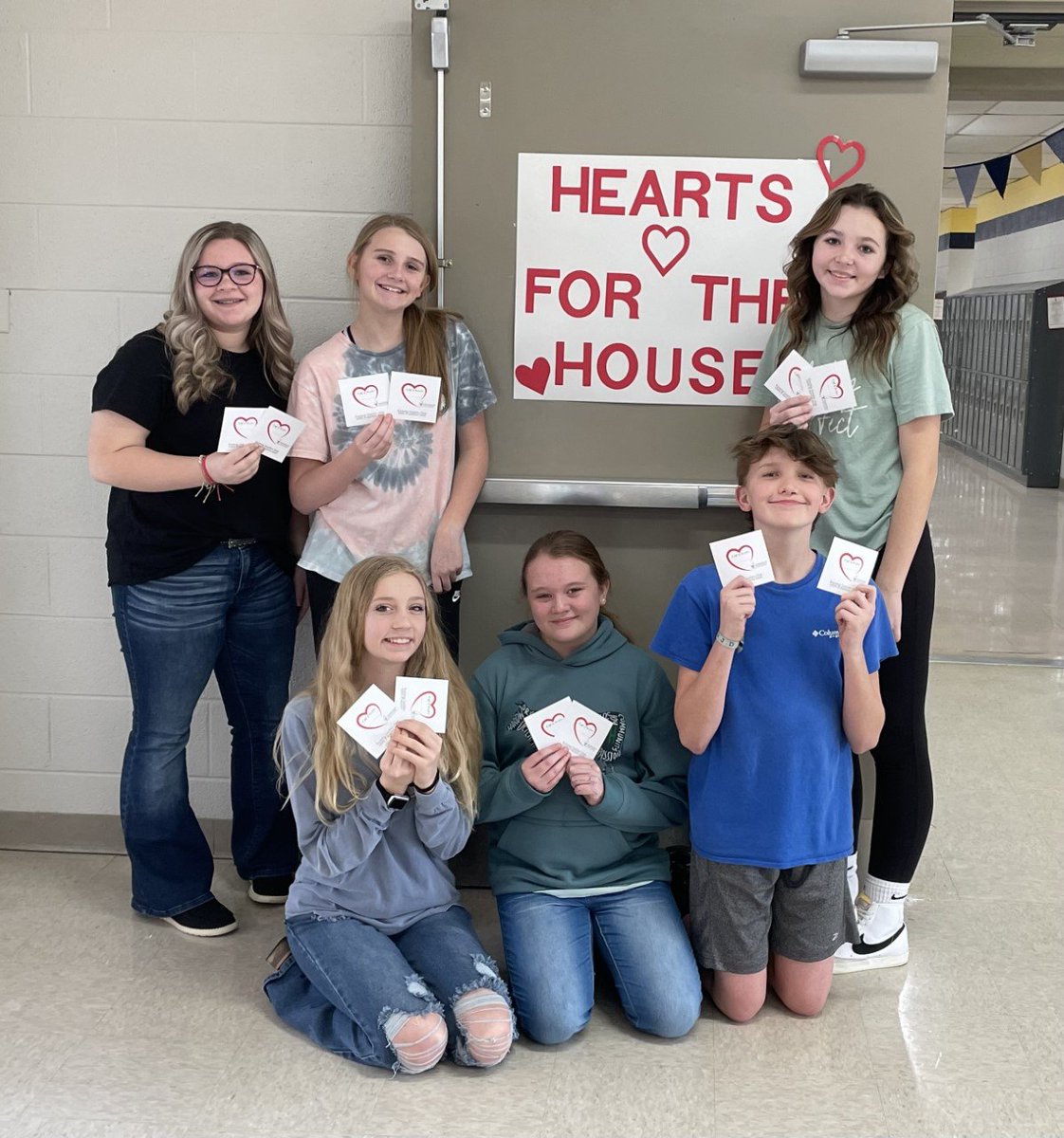 The WGMS Jr. Beta Club participated in the "Hearts for the House" fundraiser benefiting the Southern Appalachian Ronald McDonald House. The Ronald McDonald house supports children and families of seriously ill children who stay at the house here in our area.