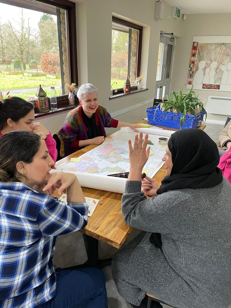 BBPendle's tweet photo. Great to see the Marhaba Cafe team of Victoria Park Pavilion take part in a workshop looking at food politics yesterday.

The workshop was run by artist Dana Olarescu as part of the This_is_Nelson project, who wanted to explore what role food plays in peoples lives. https://t.co/rjbFO77KJu