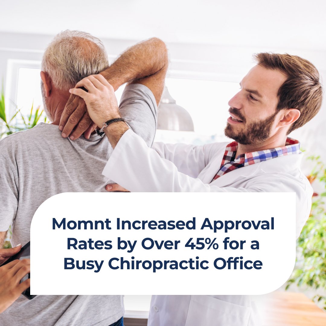 getmomnt's tweet image. Momnt Increased Approval Rates by Over 45% for a Busy Chiropractic Office! Read our latest case study to learn how Momnt Patient Financing helped position NextGen Medical for success in years to come. momnt.com/momnt-increase… 

#patientfinancing