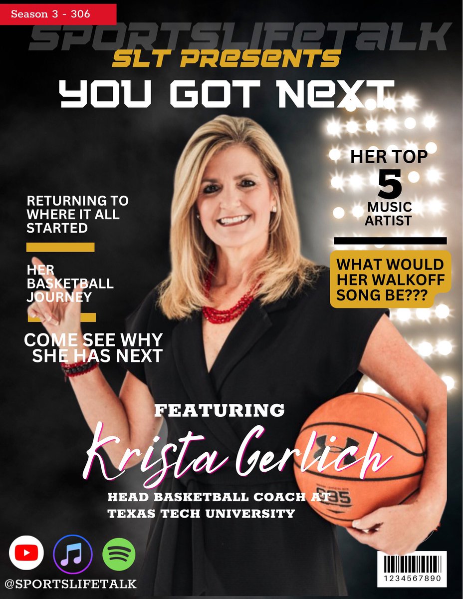 sportslifetalk's tweet photo. Krista Gerlich has Got Next | Head WBB at Texas Tech | National Champion | @CoachGerlich
Watch the full episode on our YouTube channel: https://t.co/RT0QqJc5Oe
#kristagerlich #texastechwbb #wbb #coach #WreckEm #womenshoops #ncaaW #utawbb #redraiders #DigDeep #nationalchampion #texastechalum #sherylswoopes #big12