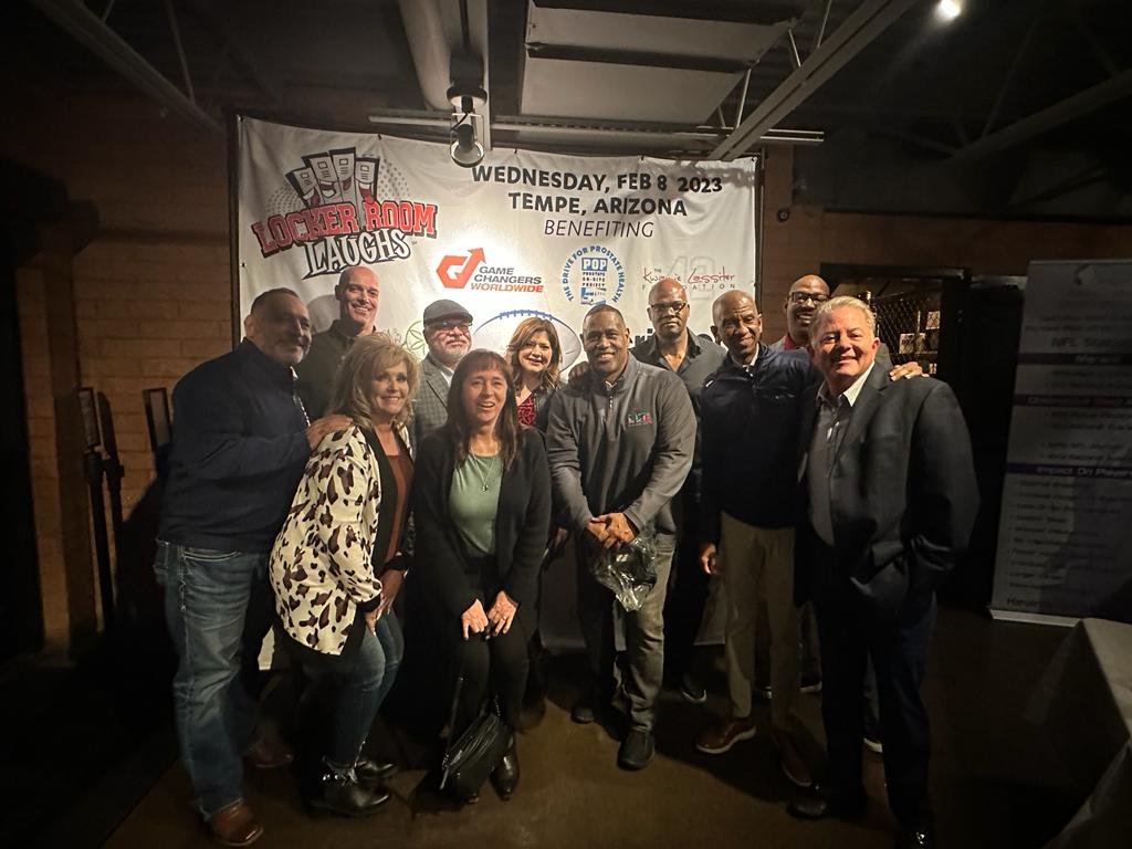 LockerRoomLaugh's tweet photo. Another amazing Super Bowl event for Locker Room Laughs (fka/aka Laughs with Legends)! Amazing comedians. Hall of Famers. Super Bowl Champions. Household names. Inspiring charities. Long-time fans. And most importantly, sponsors. Without you, none of this would have happened. https://t.co/jXaH3aFKBV