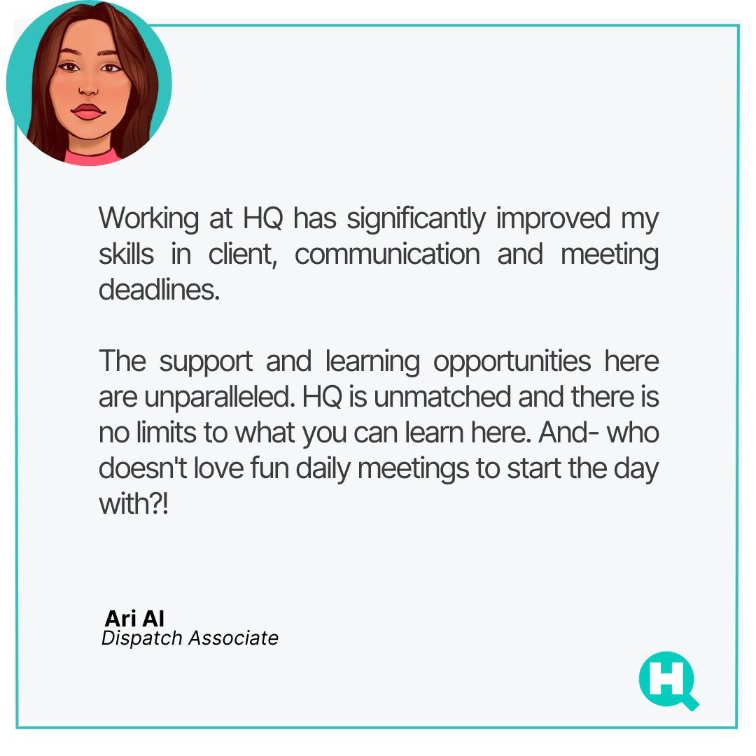 headquartersCo's tweet photo. Why Do You Love Working at HeadQuarters?

Hear directly from our team members about why they choose to work at HeadQuarters, and how our values and culture make a difference in their lives: https://t.co/sOpKHAT2ft