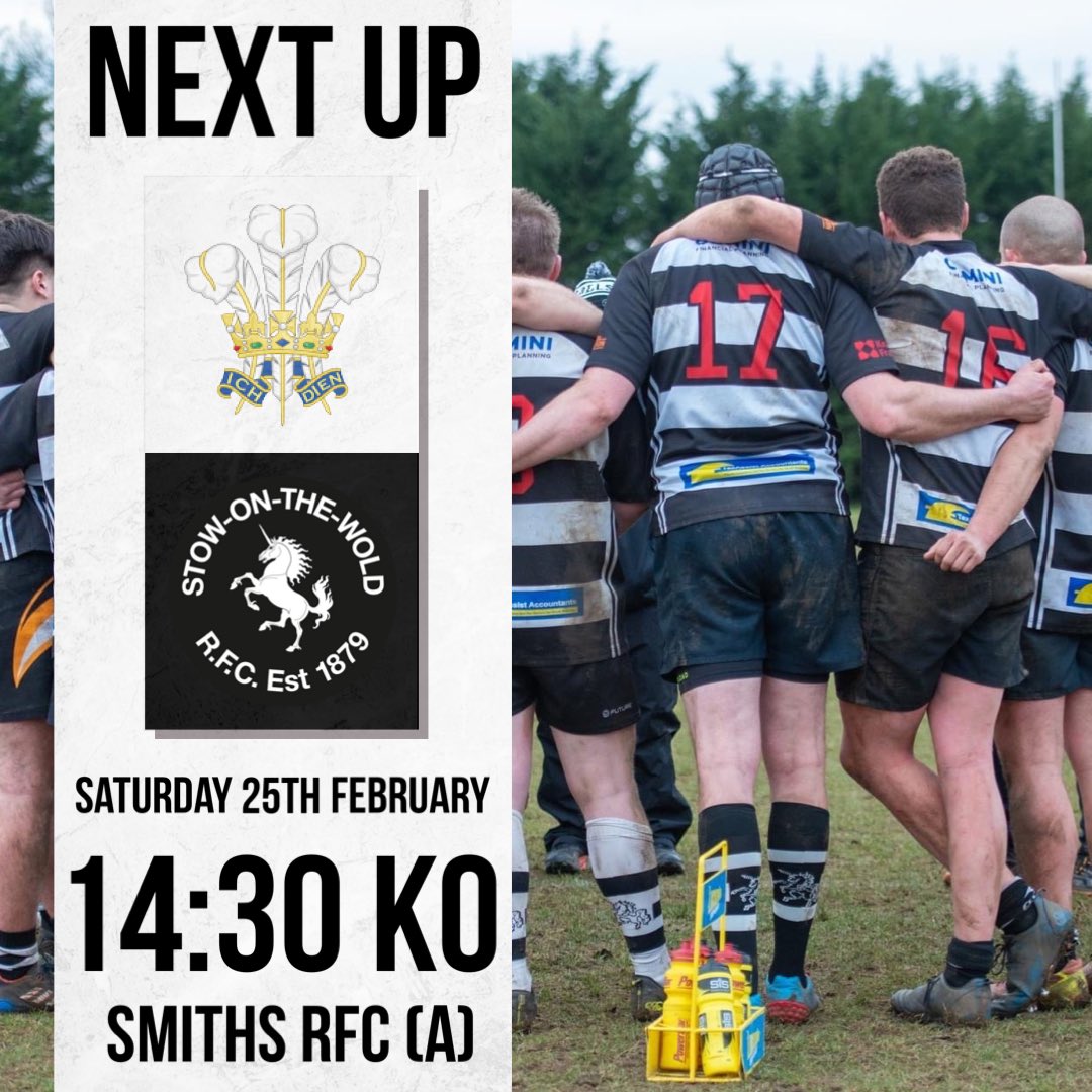 Stow-on-the-Wold RFC (@stowrfc) on Twitter photo Another big fixture for our corns 💥
Join the Stow faithful at Oddington Road and support our boys Vs <a href="/Salisbury_RFC/">Salisbury RFC</a> !
United face <a href="/SmithsRFC/">Smiths Rugby Club</a> away from home looking to continue impressive form 🔥
#BlackAndWhiteDynamite Another big fixture for our corns 💥
Join the Stow faithful at Oddington Road and support our boys Vs <a href="/Salisbury_RFC/">Salisbury RFC</a> !
United face <a href="/SmithsRFC/">Smiths Rugby Club</a> away from home looking to continue impressive form 🔥
#BlackAndWhiteDynamite