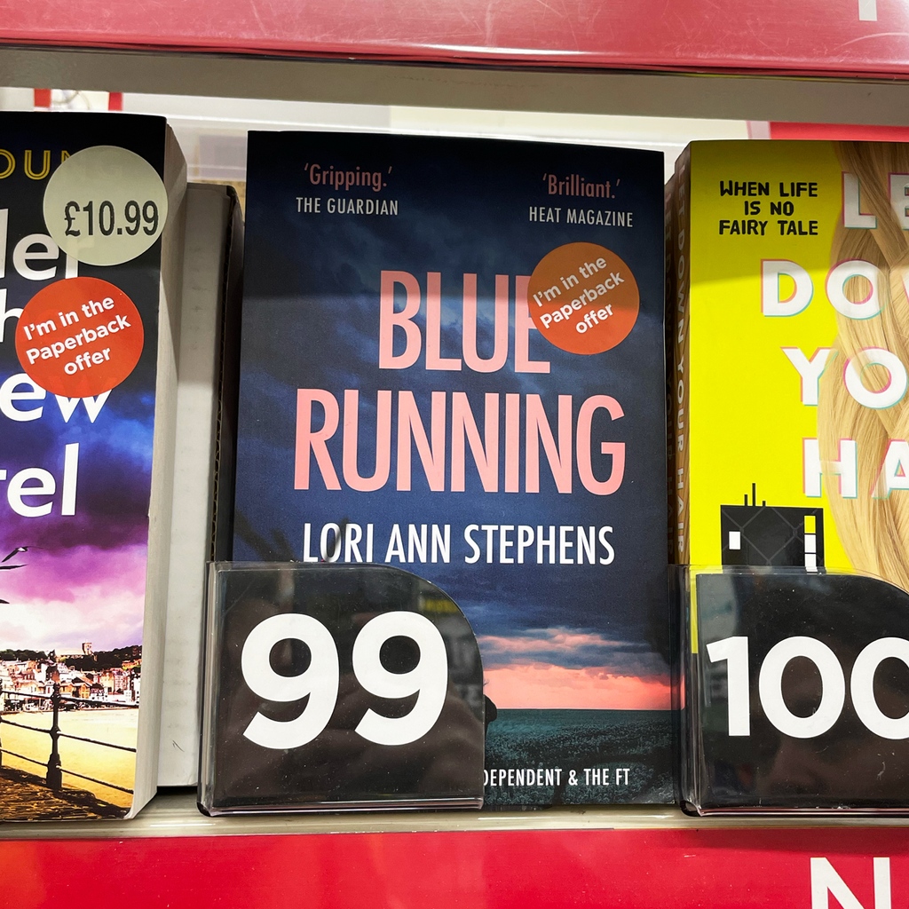 moonflowerbooks's tweet photo. Despite being released a while ago now, the brilliant #BlueRunning by @lorifromtexas keeps popping back into the paperback charts. It's the timely and thrilling story of a young woman's desperate race against time to escape a violent, misogynist society. https://t.co/89YrymYLg8 https://t.co/lQOUxu7Iex