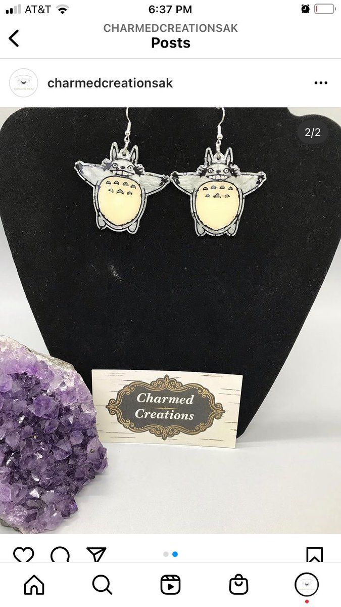 CandaceMpk's tweet photo. Totoro earrings $15 each plus shipping 
#StudioGhibli #totoro #catbus #earringaddict https://t.co/hB0C9EiBT0