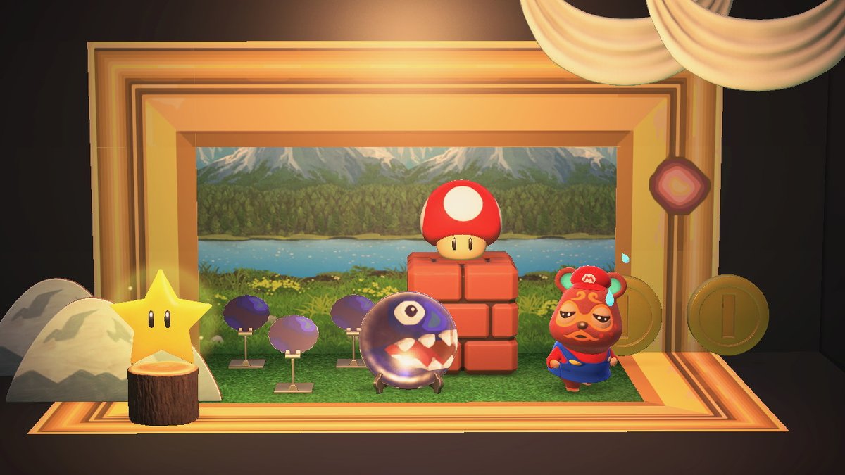 GulliverLemmy's tweet photo. plate kirby and chain chomp #acnhdesign #AnimalCrossing #ACNH #NintendoSwitch https://t.co/CrHC4X3QPt