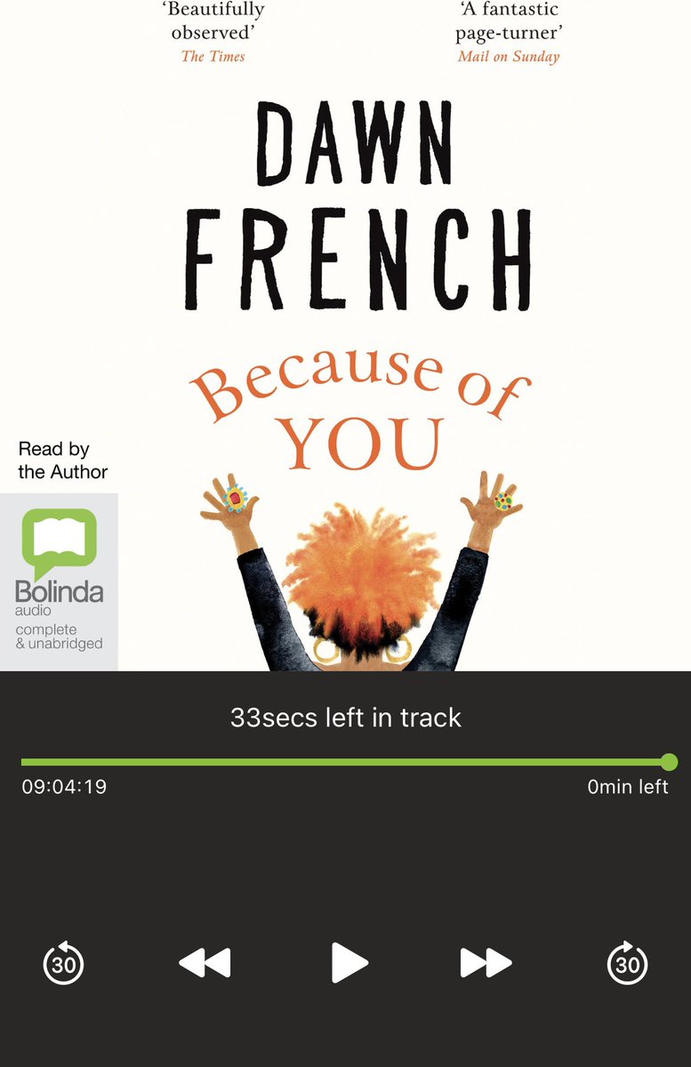Finished book 8 today, I’m broken. Amazing book #becauseofyou  #dawnfrench