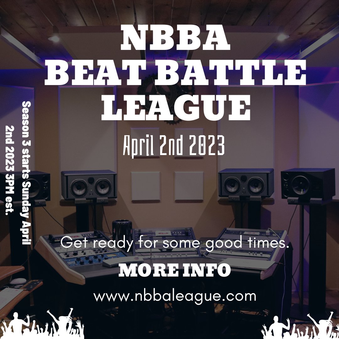 nbballc's tweet photo. We're all about the beats. Make sure you follow us for more updates and let us know if you're up for a battle this season with us! #NBBA #musicproducer #musiccompetition #sport #reality #babycomebacktome #remix #reelsvideo #follow #music #love #hiphop #rap #art #musician https://t.co/DmQsdQAuss