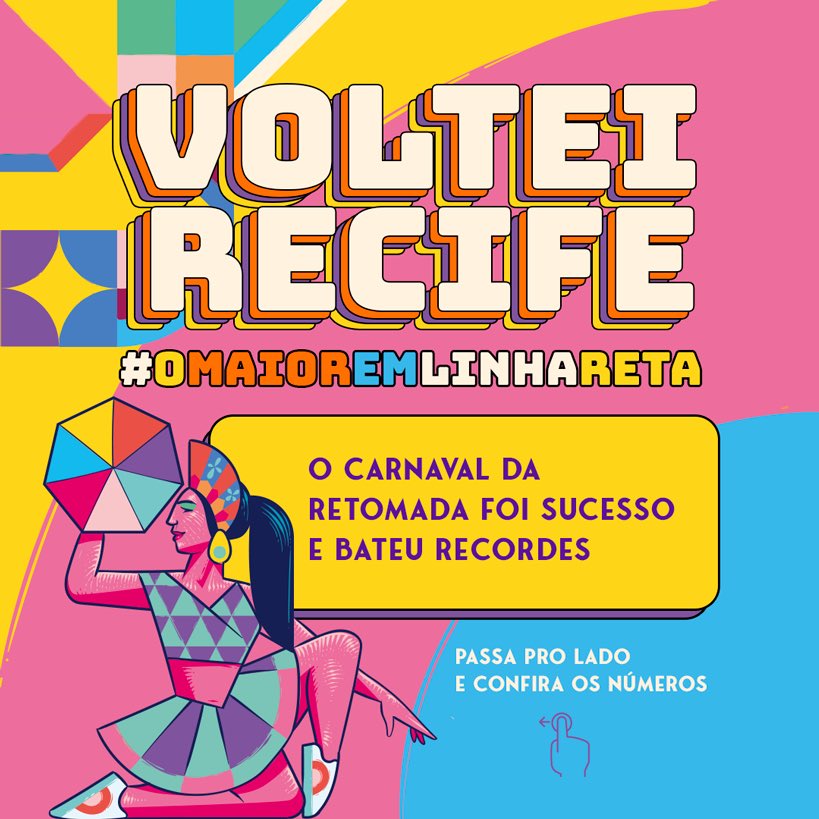 carnavalrecife's tweet photo. Segura esse balanço do Carnaval do Recife! Depois de mais de 50 prévias e cinco dias de folia, o Carnaval 2023 chega ao fim com um saldo de encher a gente de orgulho.

Passa pro lado e fica por dentros dos números do Carnaval da retomada. https://t.co/njQCwD1UBO