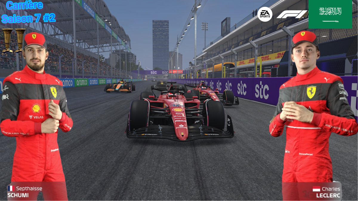 Schumi7fois's tweet photo. Ferrari se rebiffe à Jeddah !
#f122 #F122game #jeddahgp  #F1 #S7E2 #Scuderiaferrari #Ferrari #YouTube 
https://t.co/lhDhp5imS7 https://t.co/hwfoWSsCCN