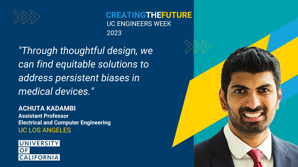 UCLAengineering's tweet image. Can tech be biased? @UCLA Prof. @AchutaKadambi @UofCalifornia is designing a more inclusive heartrate sensor for people with darker skin tones. bit.ly/InclusiveSenso…
For more stories about the #UCEngineer impact on #InclusiveEngineering, visit bit.ly/UC-EW-2023
#Eweek2023