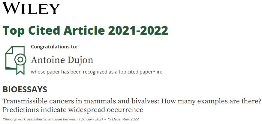Fun paper to write. I used the Drake equation 📡, created to estimate the number of civilizations in the Milky Way👽to estimate the number of species likely to have transmissible cancers, a form of disease 🦠 that can spread to entire animal populations🌏.
doi.org/10.1002/bies.2…