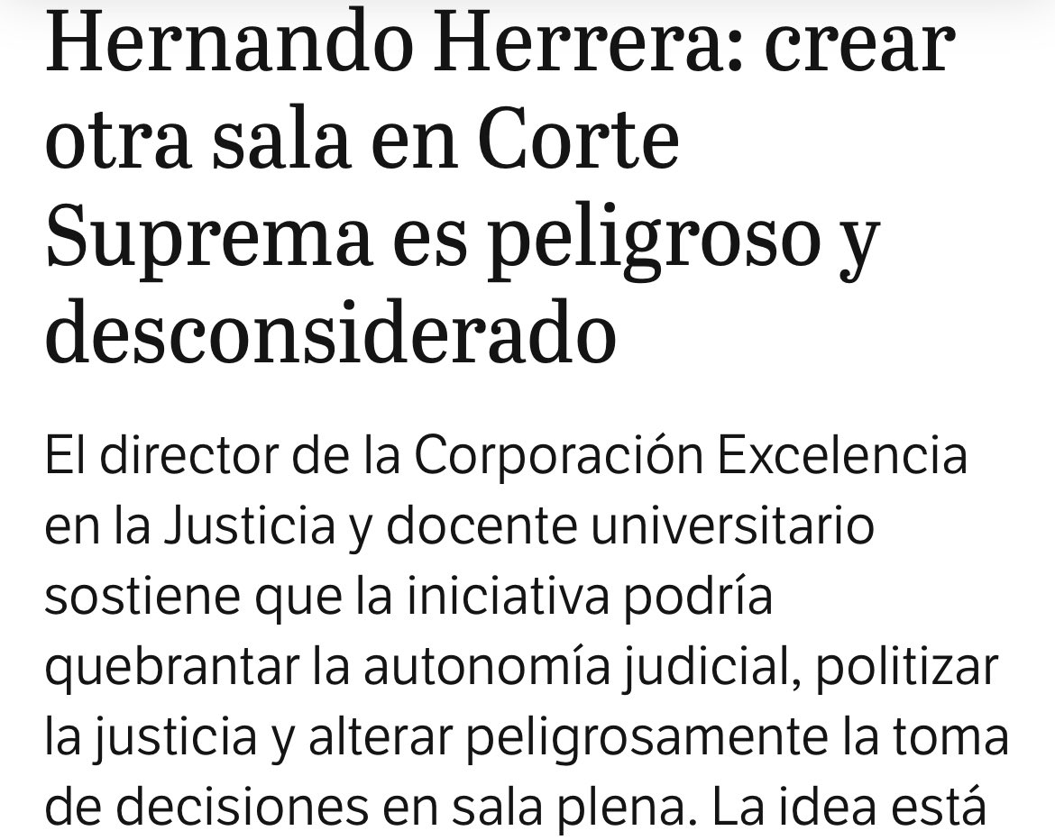 Dada la relevancia de este asunto, comparto que hace meses expresé al nuevo director del @InstAnticorrup mi desacuerdo con la idea de crear una Sala Anticorrupción en la @CorteSupremaJ. Es una mala idea, que genera riesgos graves sobre el Estado de Derecho.