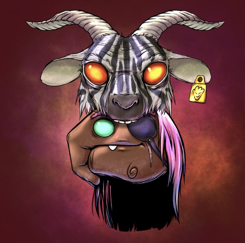 bryantjaws's tweet photo. @GoldenHandNFT’s art is remarkably original! There’s nothing like it on #Cardano. I can’t stop looking and zooming in on all the little details he packs in. Finally starting to get the recognition he deserves! Can’t wait to see what he does with preds for @DerpBirdsNFT #helmies https://t.co/WG2qV9sq0k