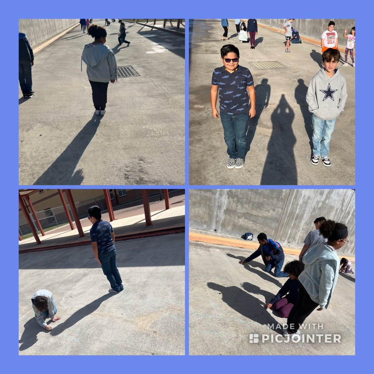 ashleyhann5th's tweet photo. Today we explored our shadows! Students were excited to see how their shadows changed throughout the day! #reallifeexperiences @NISDLosReyes #longhornland #NISDElemScience https://t.co/IpxJKdSSKZ