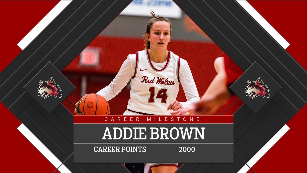 🚨🚨🚨RED WOLF NATION: Addie Brown has scored her 2,000 career point! She currently has 13 in the third quarter against Rio Grande. Congrats, Addie! 

Follow along: rioredstorm.com/sports/wbkb/20…