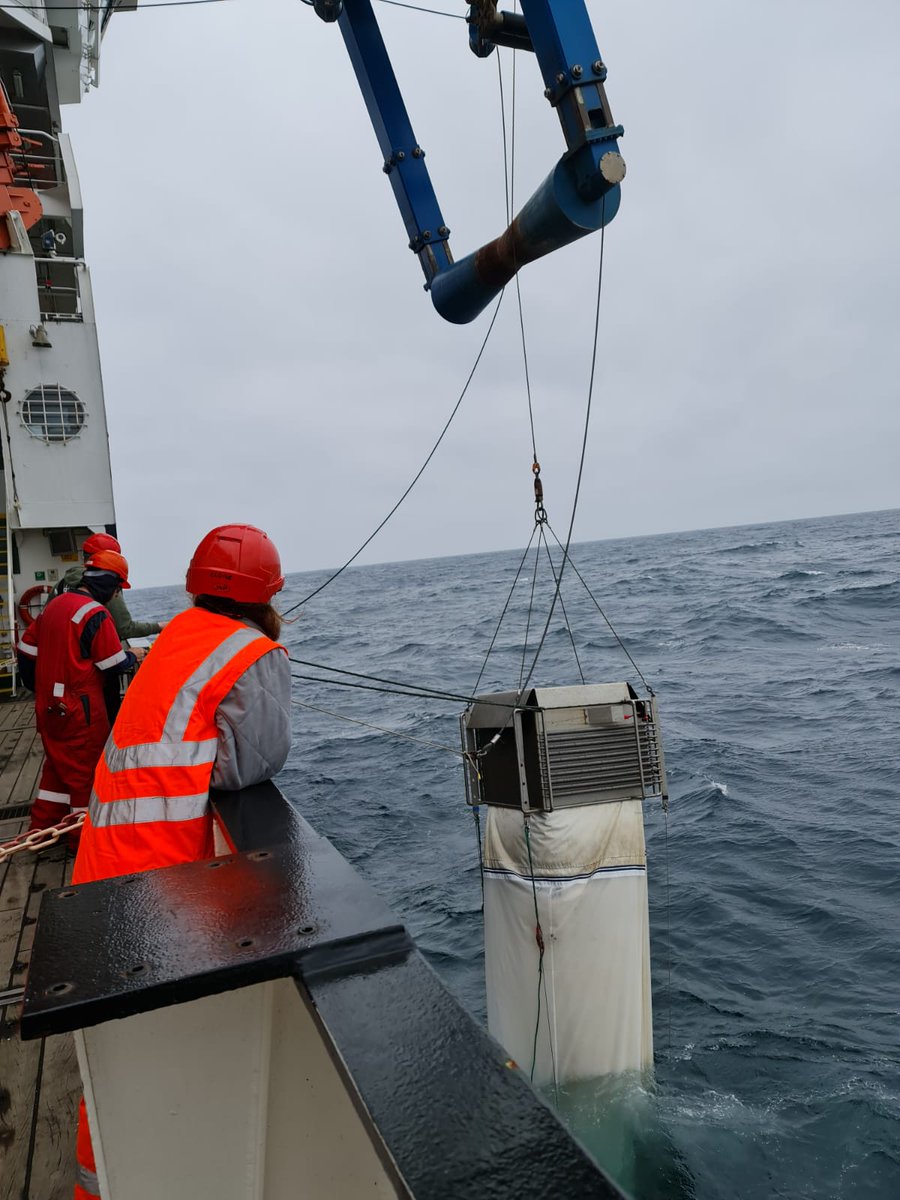 eloisesavineau's tweet photo. MAMMOTH zooplankton net trial was a success! Now onto 6 weeks of 3am net deployment throughout the South and North Atlantic Ocean 
#AMT30 #DY157
📸@panustt https://t.co/HsvHxJ7HUA