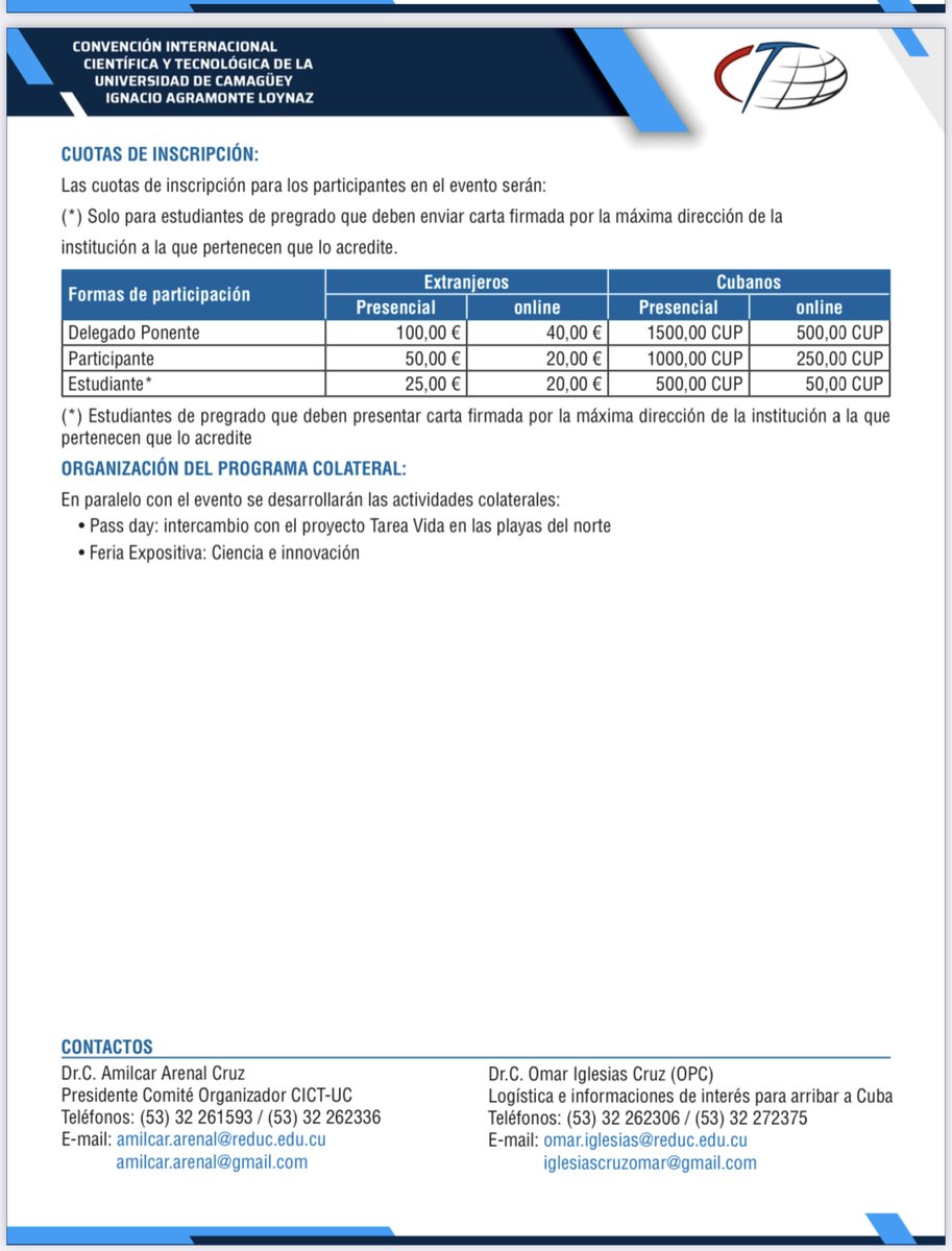 Convocatoria para la XVIII Conferencia de Género, Familia y Sociedad organizada por la Cátedra de Género, Familia y Sociedad de la Facultad de Ciencias Sociales de la Universidad de Camagüey, Cuba.