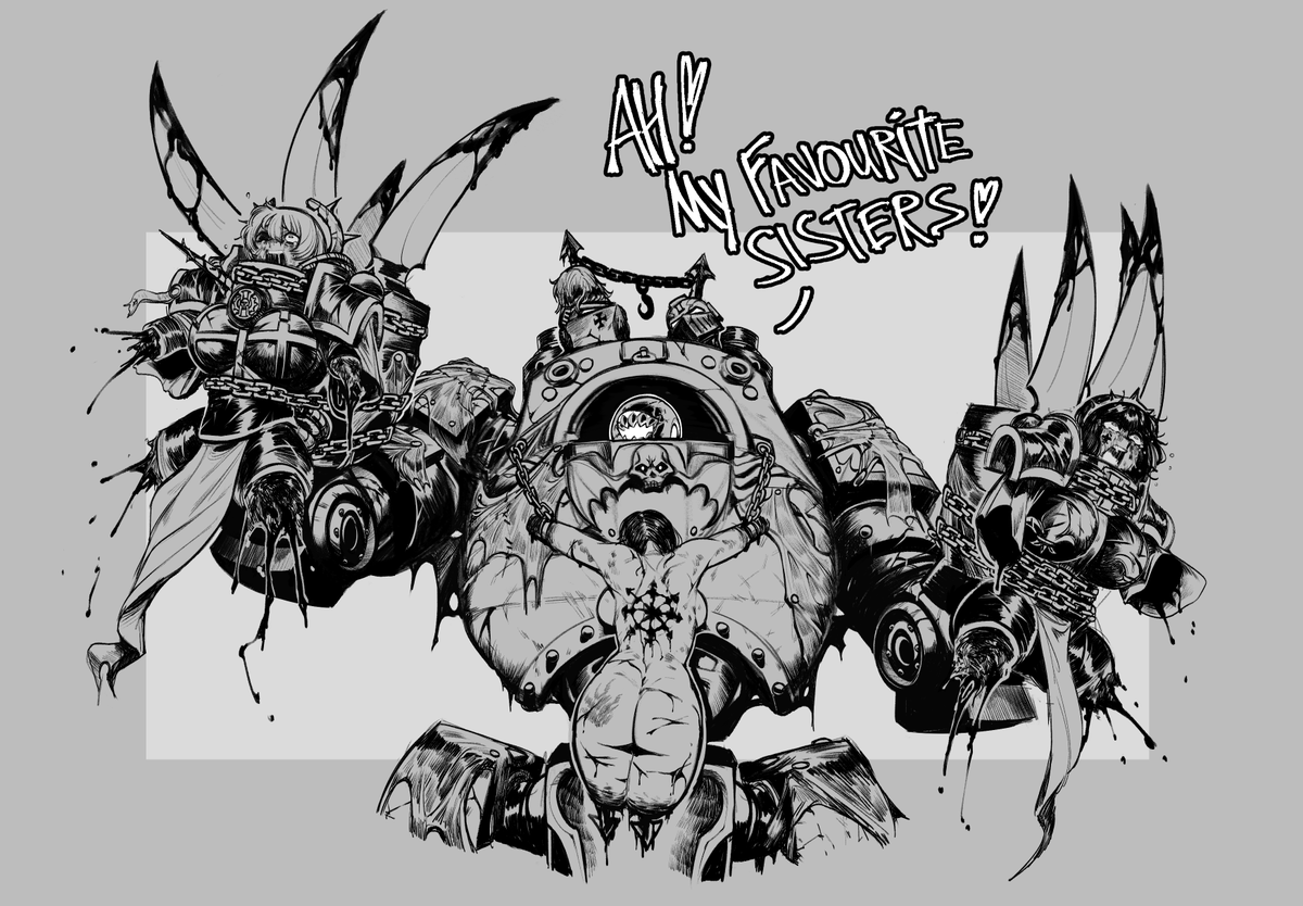 Krekkov's tweet photo. there is SO MUCH art planned but i got no time
especially bloody works

anyway, been awhile so i repost these Guro works i really like, dont open it unless you want to see it! (damn you can see how old some these are by how boring the angle/pose look LOL) https://t.co/9BdswD2ASe