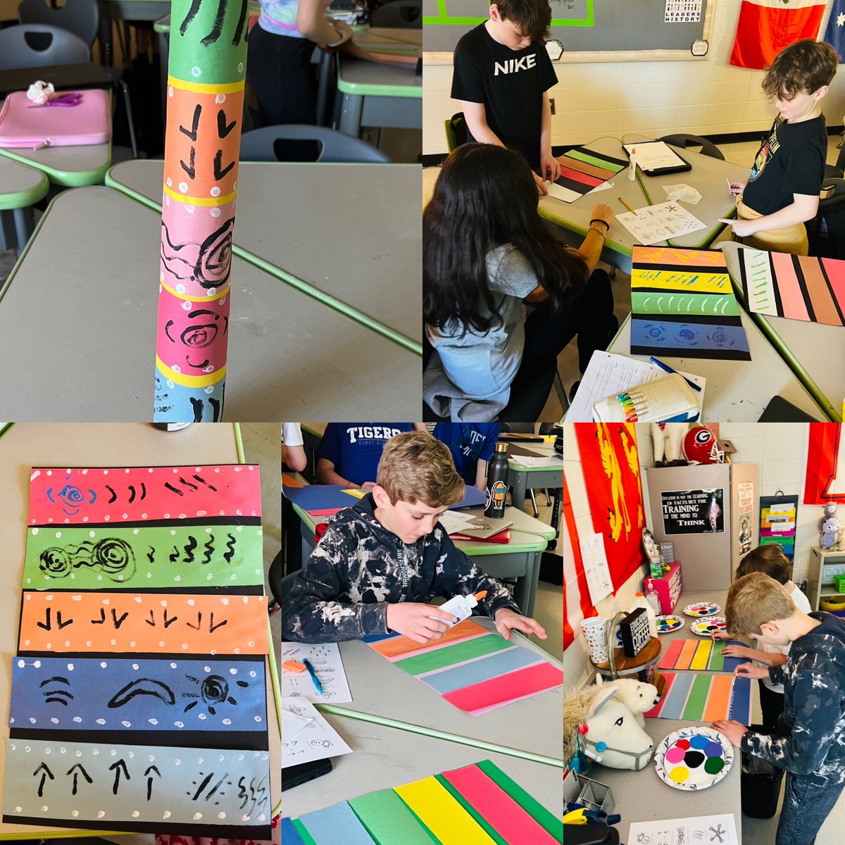 When history meets art! We used prehistoric Aboriginal symbols to creat our own didgeridoos! <a href="/TheNMSWildcats/">Northwestern Middle School</a>