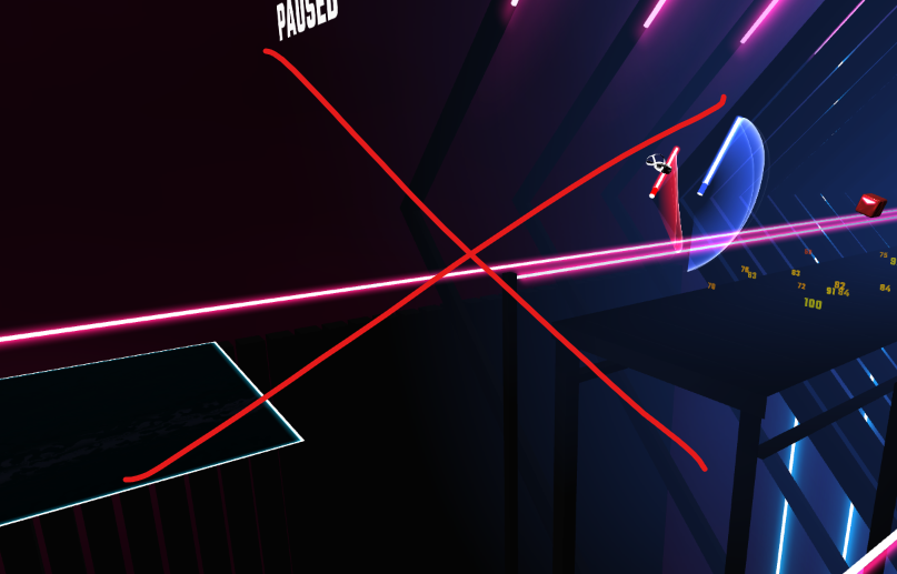 beatleader_'s tweet photo. No more NJS cheesing!

We will stop accepting new and remove old scores outside of the platform.
The exact rule being: more than 50 or 10% of notes (if less) cut standing further than 1 (ONE) meter from the center (where the footprints are) https://t.co/Osk4NiGwjb