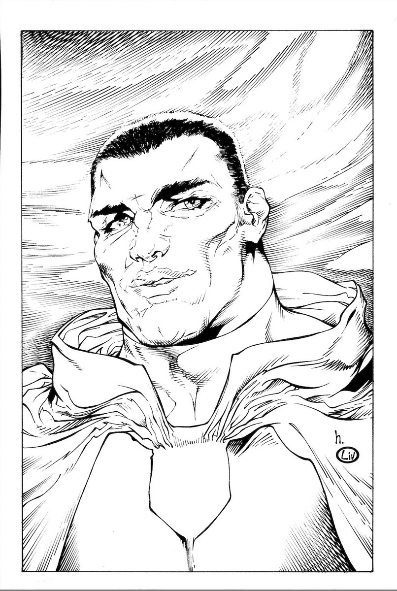 On the final day of SUPER BEST FRIEND on @KickstarterRead - JLA ARTIST & LEGEND @mrhowardporter & @1JohnLivesay have created this ONE OF A KIND Ink Drawing! There's only one available and you can scoop it up here -- superbestfriendcomic.com