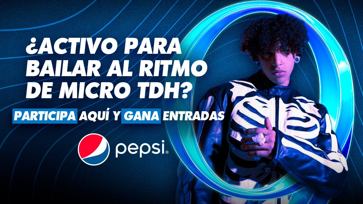 PepsiVEN_'s tweet photo. #BARQUISIMETO Participa por entradas para el concierto de @MicroTDH para vivir una #ExperienciaPepsi 💥💙. Para concursar solo debes:
-Seguirnos en @pepsiven   
-Darle Like a este tweet 
-Comentar ¿cuál fue la primera canción de MicroTDH que escuchaste? 😎👇 https://t.co/vsXxqscvep