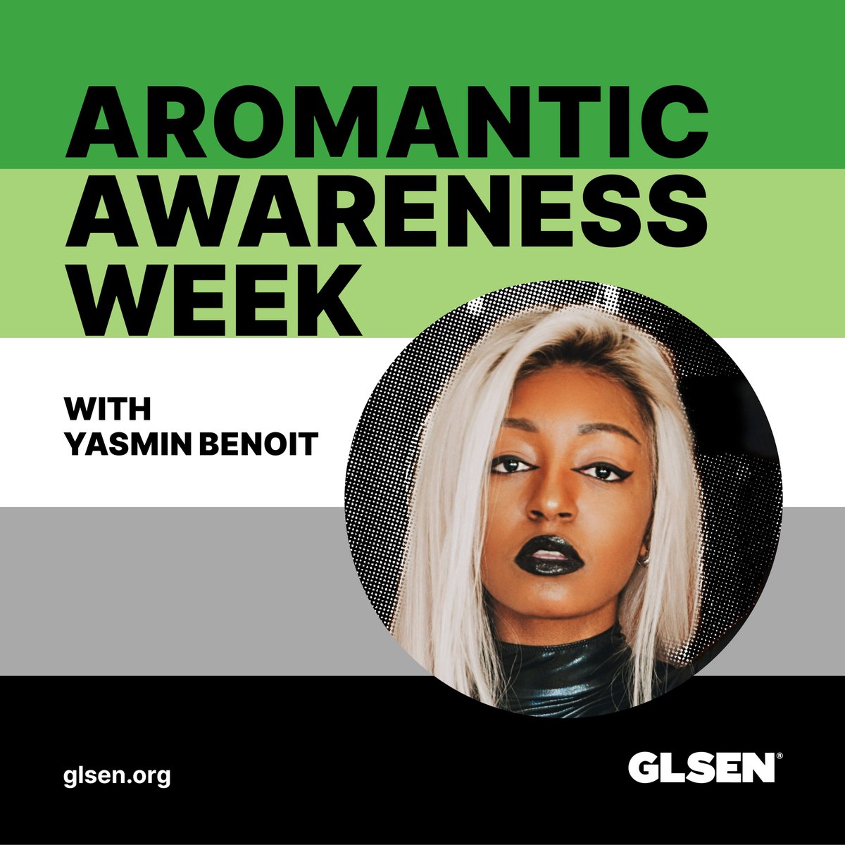 I've teamed up with <a href="/GLSEN/">GLSEN</a> for #AromanticAwarenessWeek to create some aromantic educational content! Here's your quick dive into aromanticism! 💚🖤