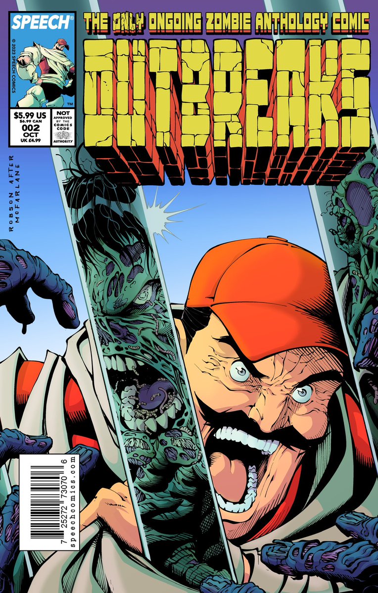 Can you guess which Todd McFarlane cover this is a homage to?

OUTBREAKS launches on Kickstarter in 1 week!

You can read the first 5 pages for FREE when you sign up to my newsletter at speechcomics.com

The Pre-Launch page on kickstarter is LIVE:
kickstarter.com/projects/speec…