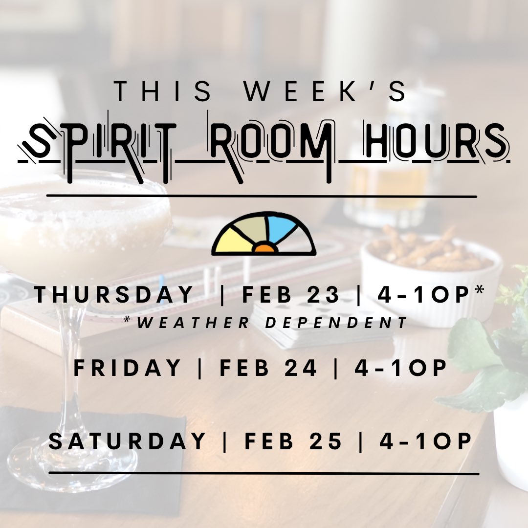 // Let’s join for cocktails at SR this week—of course the weather will possibly impact Thursday’s hours 🌨️❄️🌨️ Stay safe! // #spiritroomwi #superiorwi #cocktailtime