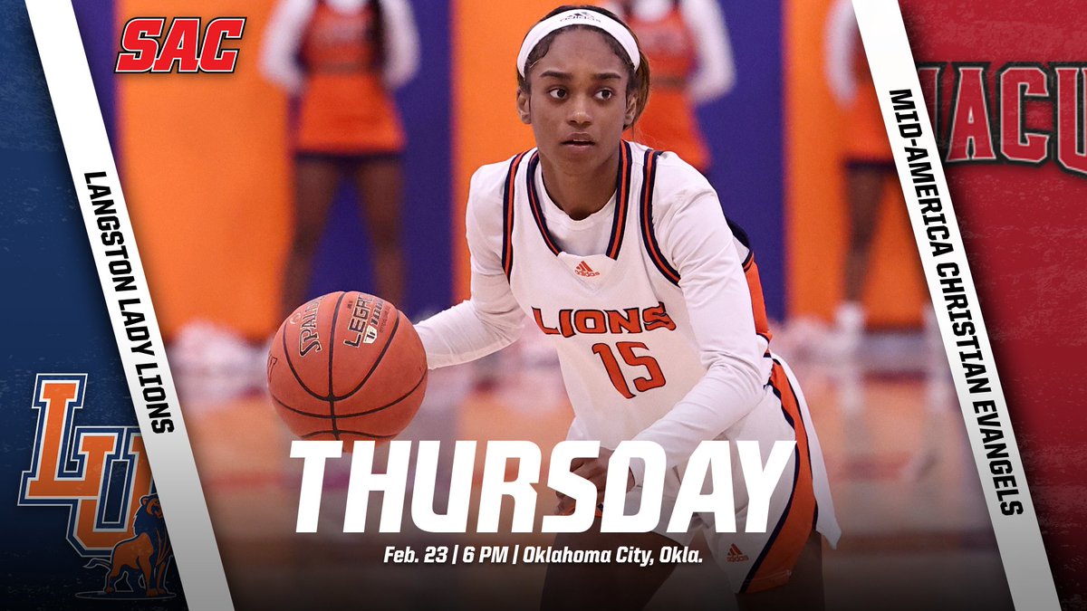 LangstonSports's tweet photo. CONFERENCE TOURNAMENT TIME ... 🦁🔥

Catch #LUWBB tomorrow in Oklahoma City vs MACU in the SAC Tournament! 

🆚 MACU
📍 Gaulke Activity Center
🕕 6 pm 

#goLions #FeartheRoar https://t.co/2X27m1UlrO