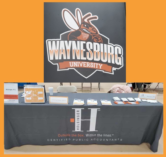HolsingerPc's tweet photo. We hope we got to see you today at the @WaynesburgU Career Event. We enjoyed our time talking with students! Interested in an accounting career? Let us know: https://t.co/8U5Pbdj94Z
#career #accounting #students #event #university #holsinger https://t.co/DXLDLZzHtM