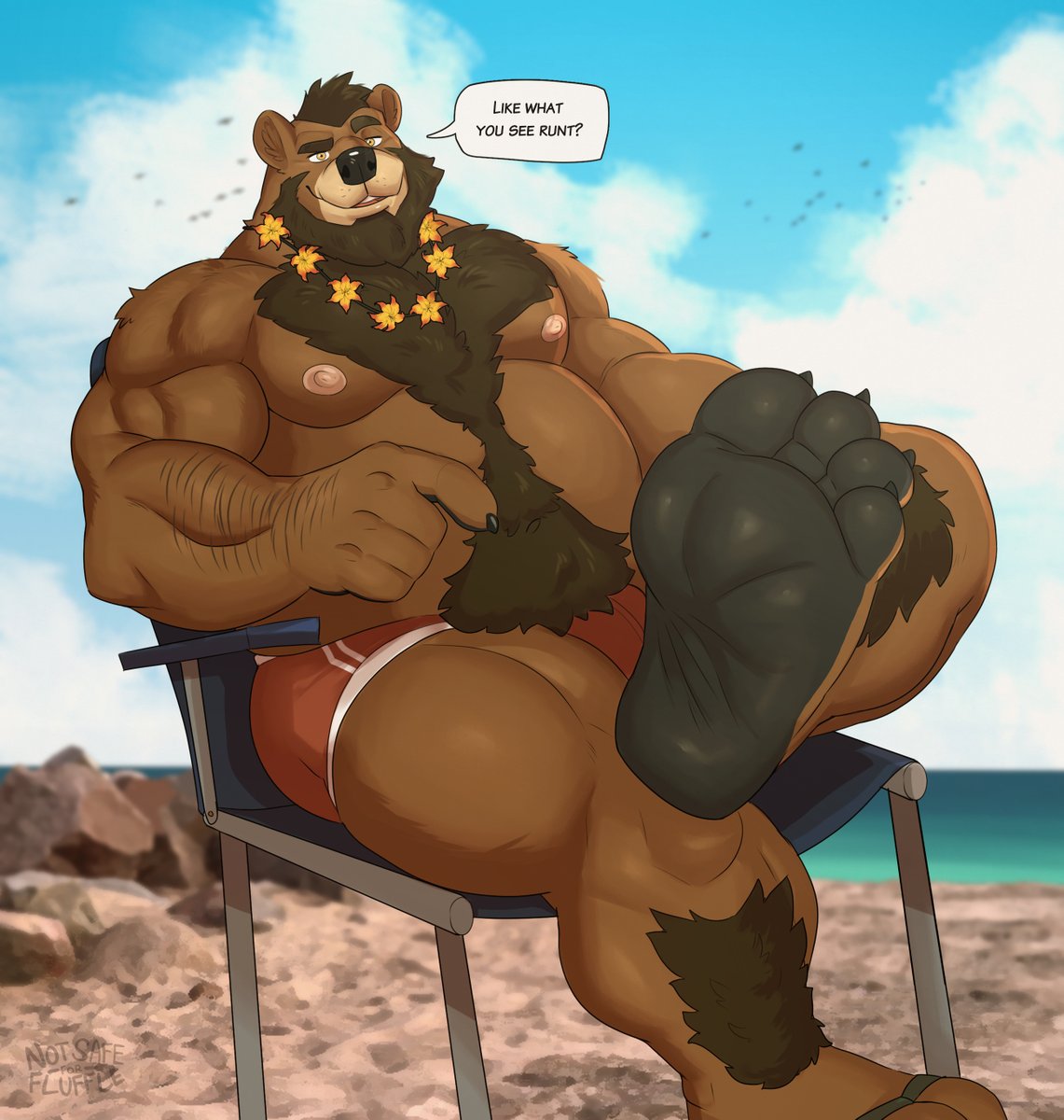 NSF_Fluffle's tweet photo. Sometimes you can't help but stare, not that he minds of course🏖️
(Commission done for @Datburr) https://t.co/jXzgCD26Zl