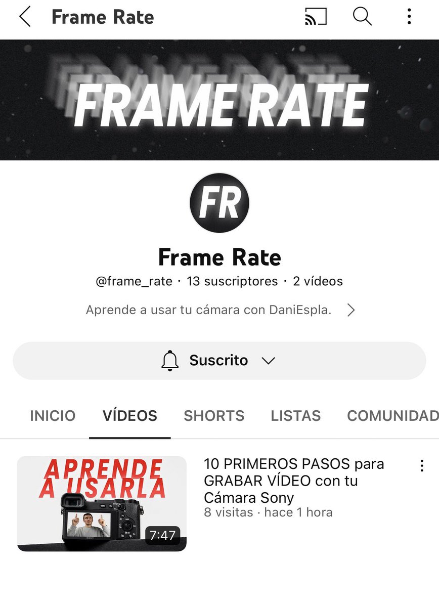 Oleeeeee, nuevo canal de <a href="/DaniEspla/">Dani Espla ⚯͛</a> Yo ya esto suscrito y tú????🤘🏻 youtube.com/@frame_rate
