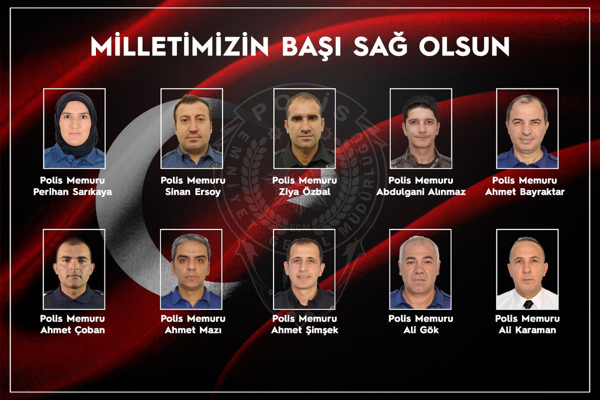 06.02.2023 tarihinde meydana gelen Kahramanmaraş merkezli depremlerde vefat eden mesai arkadaşlarımıza Allah'tan rahmet diliyoruz. Ruhları şad, mekanları cennet olsun. 
Ailelerinin, Teşkilatımızın ve Aziz Milletimizin başı sağ olsun.
