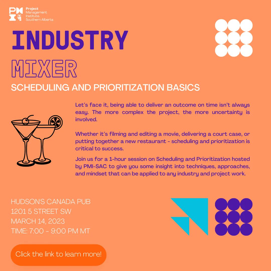 pmi_sac's tweet image. Join us for a 1-hour session on Scheduling/Prioritization hosted by PMI-SAC to give you some insight into techniques, approaches, and mindset that can be applied to any industry and project! Click below to learn more
buff.ly/3xLVziO
#projectmanagement #projectcontrols