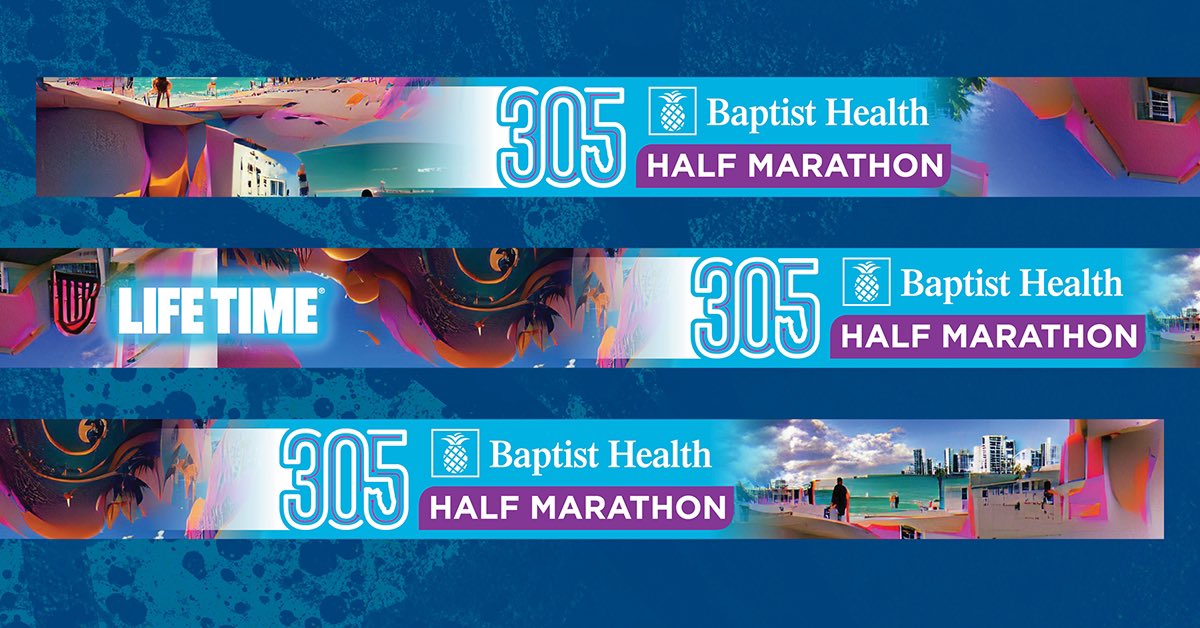 MeganVickery7's tweet photo. The Life Time @RunMiami crew left it up to A.I. to create this first-of-its-kind, algorithm-generated, Ocean-Drive-inspired medal ribbon! How cool is that?! Still need to sign up? Use “23BIBRAVE305” at registration for a chance to win a pair of HOKAS!
#305br #runmiami #bibchat https://t.co/Gya2JjljnU