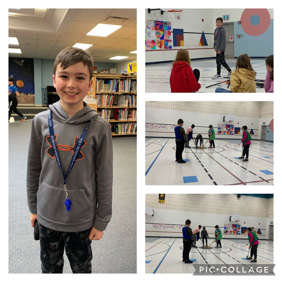 mslightsgrade6s's tweet photo. One of our classmates took on a leadership role today. He asked to run gym class and did an amazing job teaching floor ball! Way to go Kesler! @RedeemerOCSB #leadership https://t.co/ELNQdkhaWb