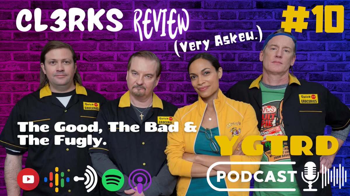 No snoogins- here's another new ep of my #podcast, review of #ClerksIII! (Spoilers throughout) I talk about what I would have changed, pacing issues, what made me laugh and cry, and more! anchor.fm/ygtrd/episodes…